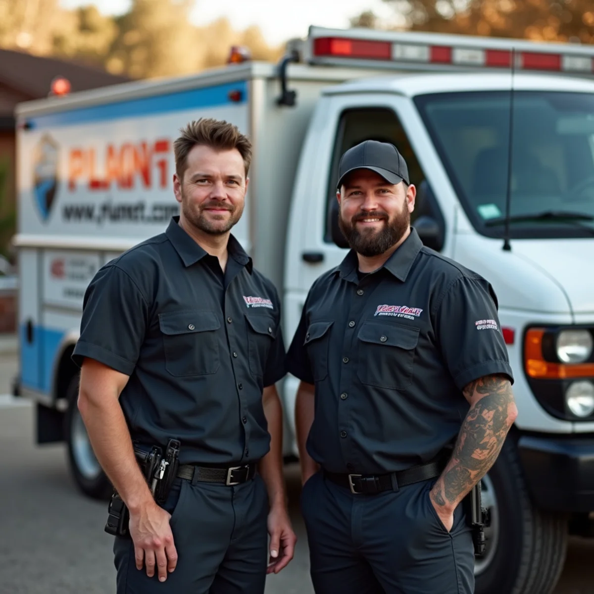 Madrid Plumbers team and service trucks outside Englewood Colorado facility