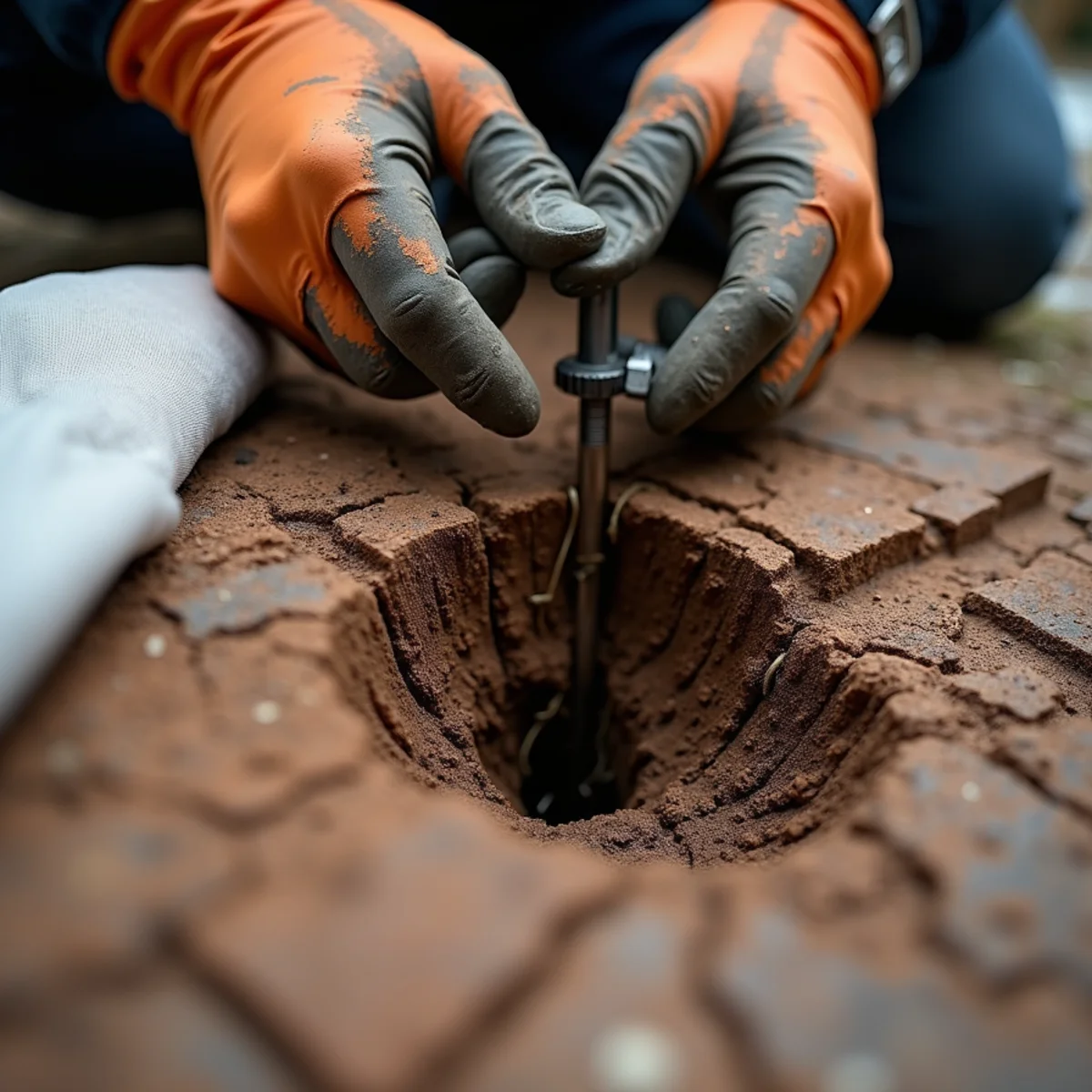 Tree roots invading vitrified clay sewer pipe joints in Front Range lawn