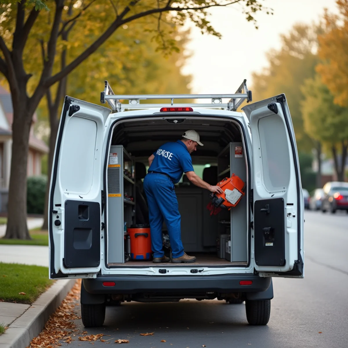 Madrid Plumbers service van dispatched to Englewood residential neighborhood