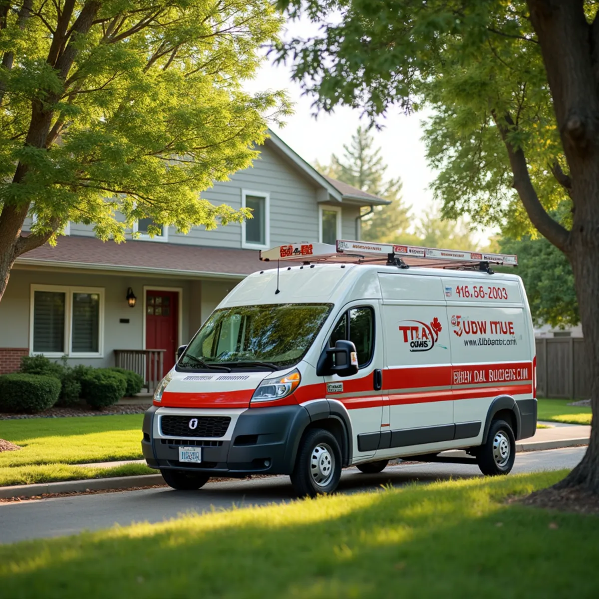 Plumber arriving at 1970s suburban home in Southglenn Centennial CO