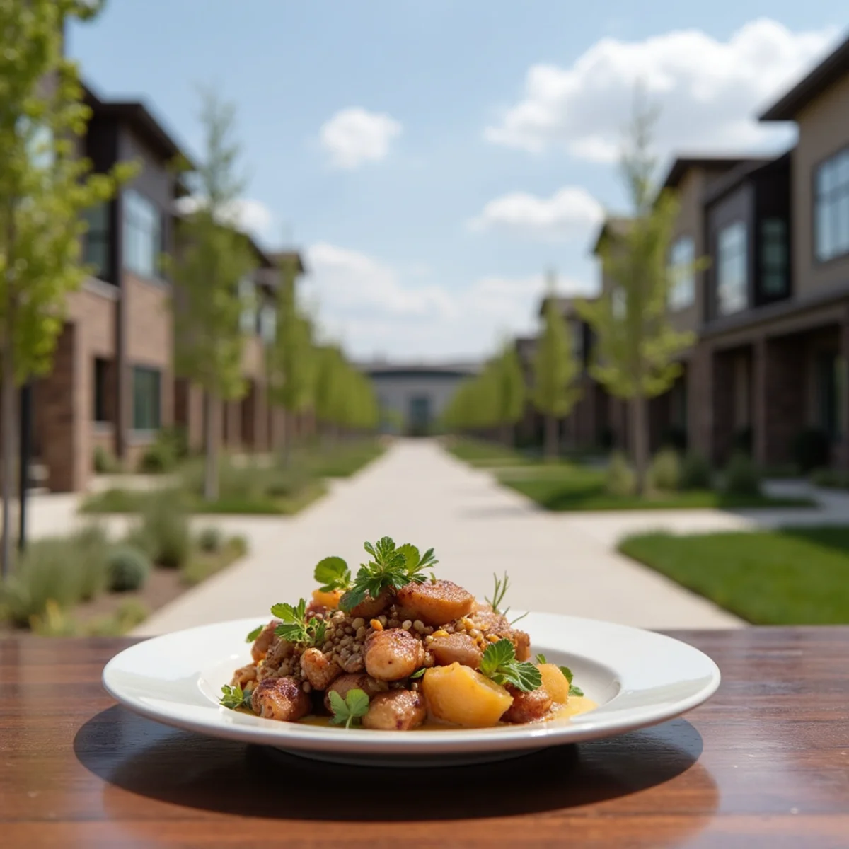 Highlands Ranch Town Center and master-planned suburban community streetscape in Colorado